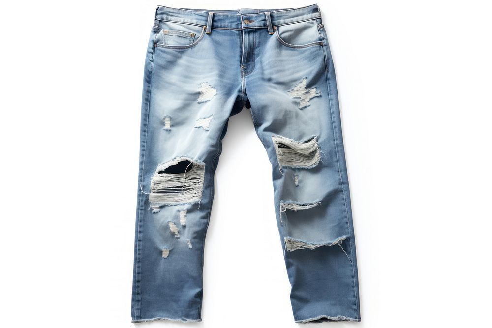 Jeans denim pants blue. AI generated Image by rawpixel.