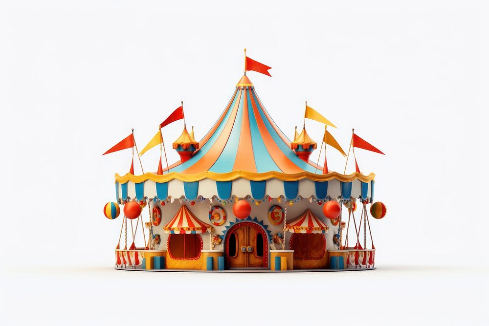 Tent carousel park merry-go-round. AI generated Image by rawpixel.
