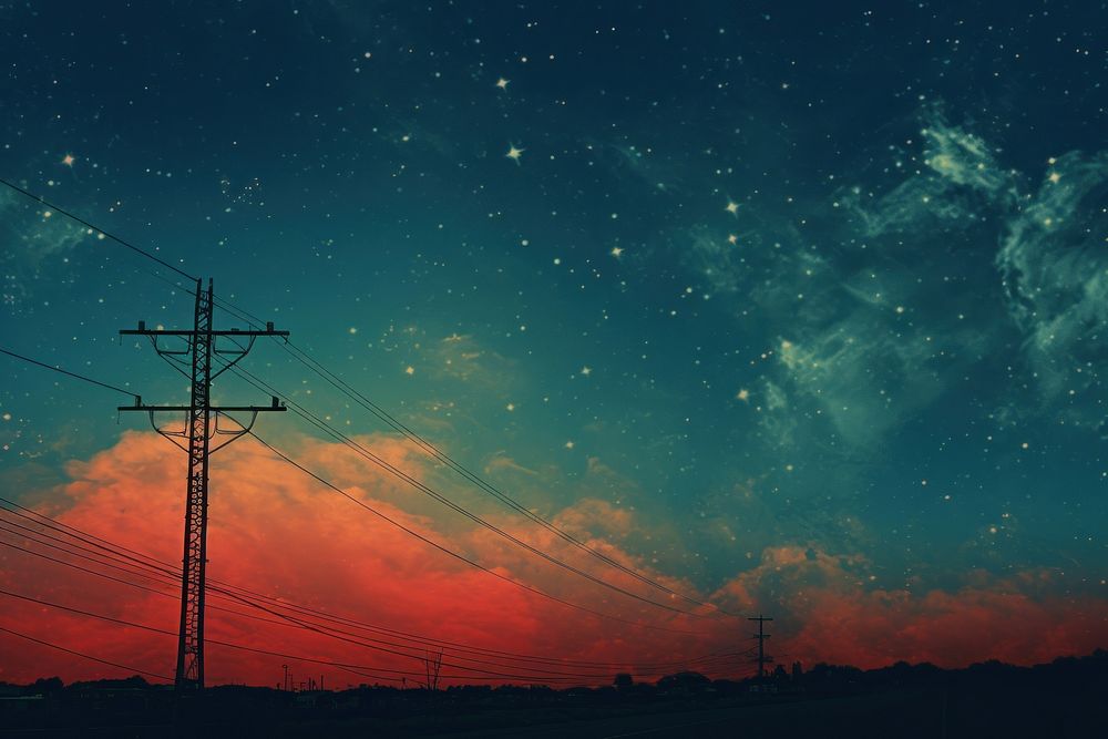 Sky outdoors nature night. AI generated Image by rawpixel.