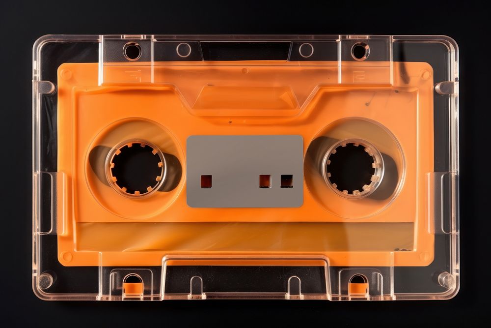 Cassette Tape cassette black background electronics. AI generated Image by rawpixel.