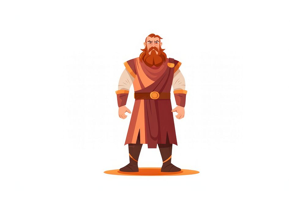 Viking man cartoon adult white background. AI generated Image by rawpixel.