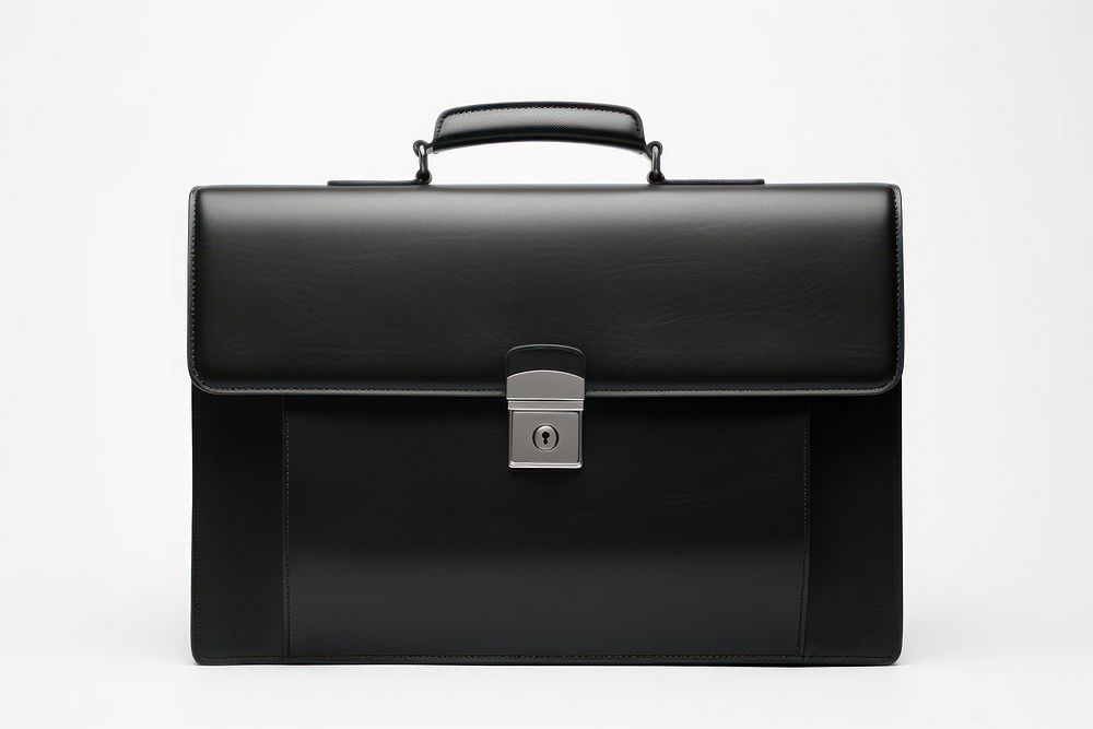 Work briefcase black bag white background letterbox. AI generated Image by rawpixel.