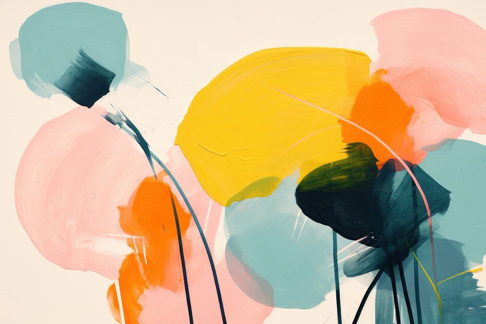 Flower Abstract shape background backgrounds abstract painting. AI generated Image by rawpixel.