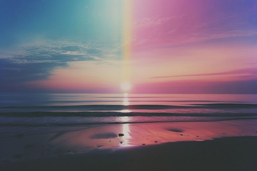 Beach landscape outdoors horizon. 