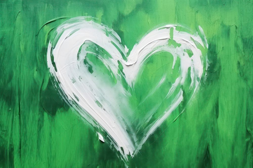 Green heart backgrounds abstract creativity. AI generated Image by rawpixel.
