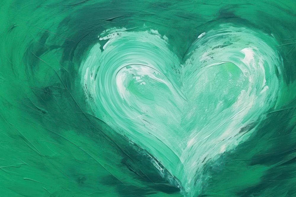Green heart backgrounds abstract creativity. AI generated Image by rawpixel.