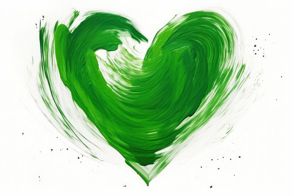 Green heart backgrounds abstract line. AI generated Image by rawpixel.
