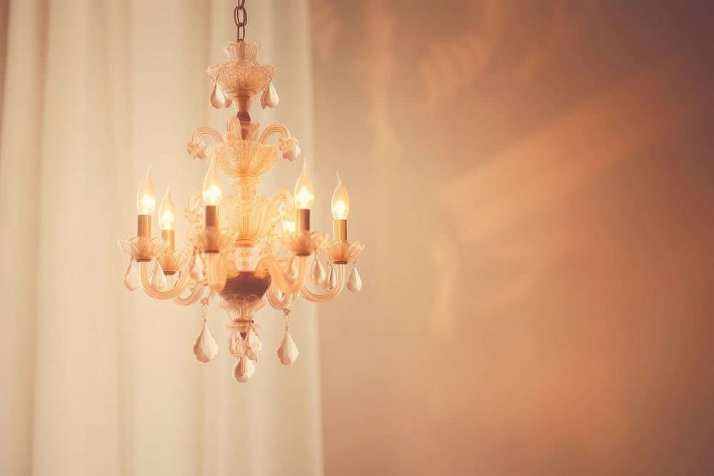 Chandelier lighting lamp wall. AI generated Image by rawpixel.