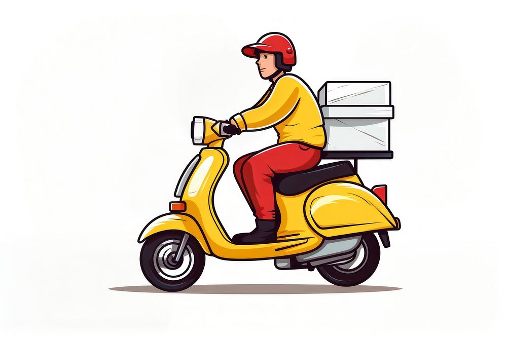 Delivery motorcycle transportation delivering. AI generated Image by rawpixel.
