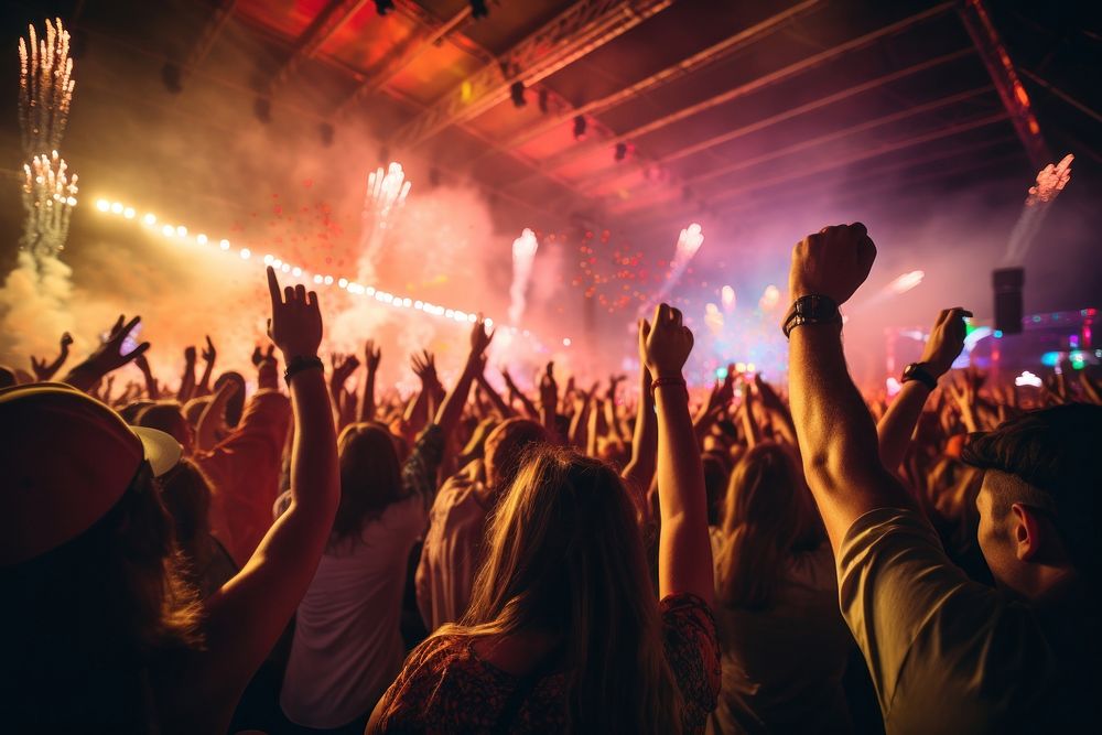 Concert nightlife festival adult. AI generated Image by rawpixel.