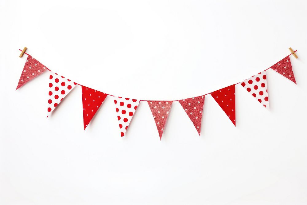 A triangle banner pattern white background clothesline. AI generated Image by rawpixel.