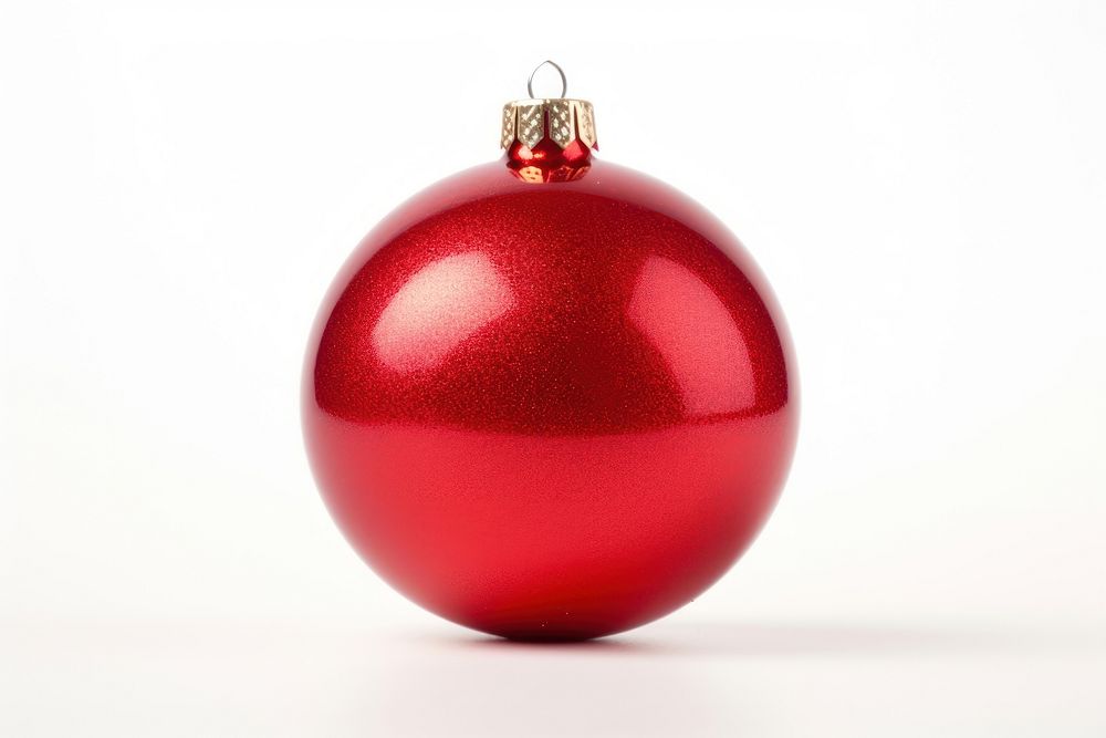 Chirstmas ball ornament white background illuminated. AI generated Image by rawpixel.