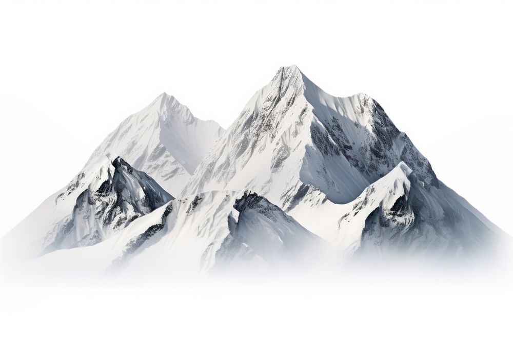 Snow mountain outdoors nature white. AI generated Image by rawpixel.