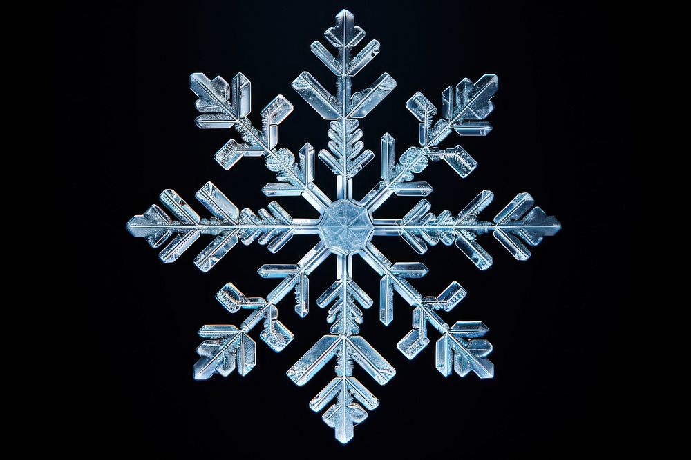 Snowflake black background celebration decoration. AI generated Image by rawpixel.