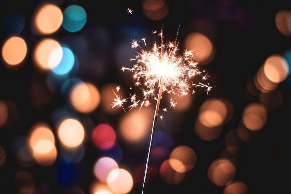 Sparkles stick light fireworks outdoors. AI generated Image by rawpixel.