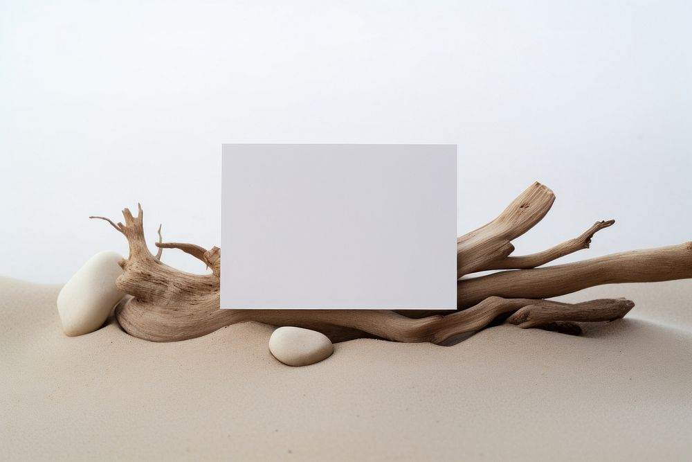 Card driftwood paper simplicity. AI generated Image by rawpixel.
