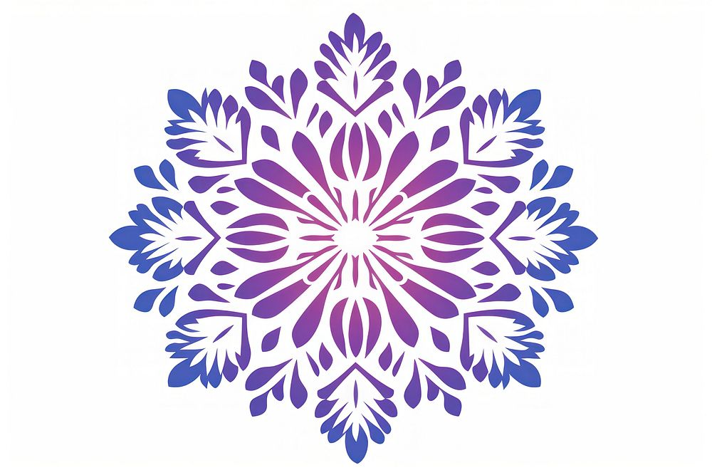Snowflake pattern flower purple. AI generated Image by rawpixel.