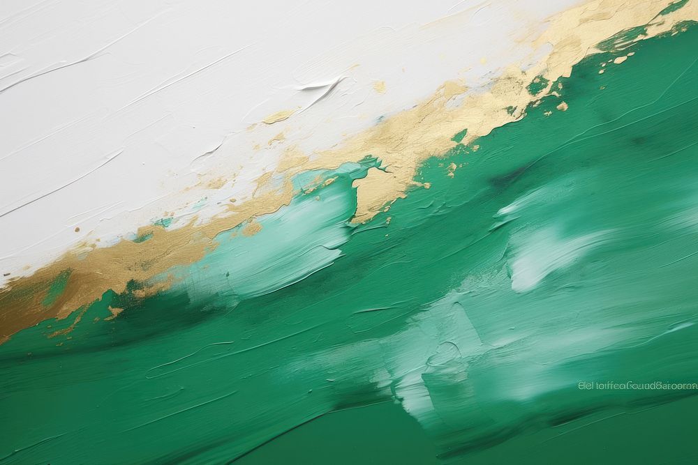 Abstract green white gold background backgrounds paint textured. AI generated Image by rawpixel.