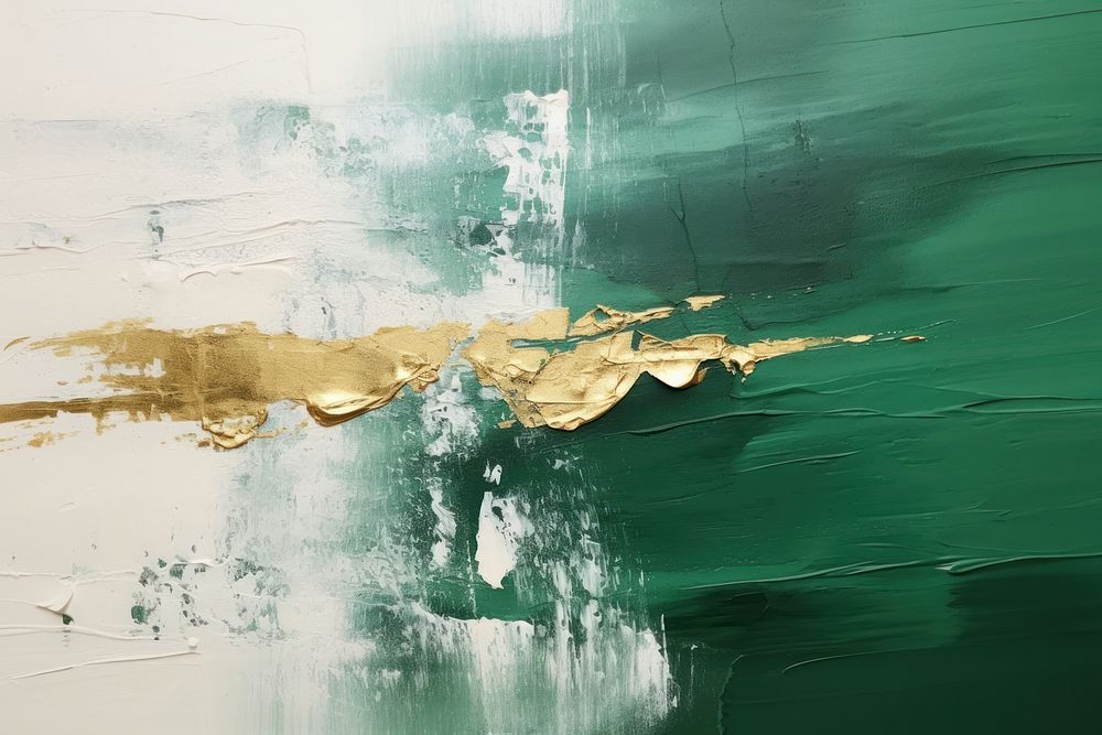 Abstract green white gold background backgrounds paint splattered. AI generated Image by rawpixel.