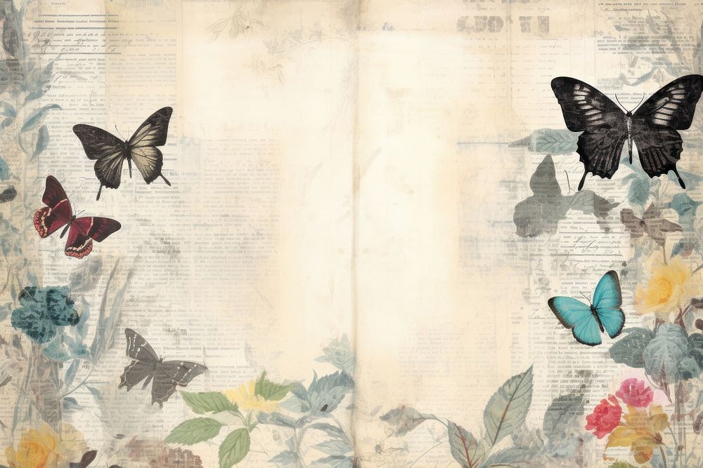 Butterflys backgrounds insect paper. AI generated Image by rawpixel.