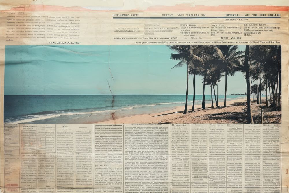 Beach newspaper outdoors tranquility