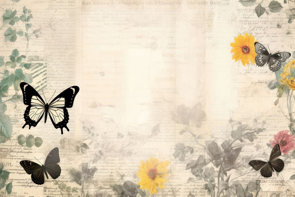 Butterflys backgrounds pattern flower. AI generated Image by rawpixel.