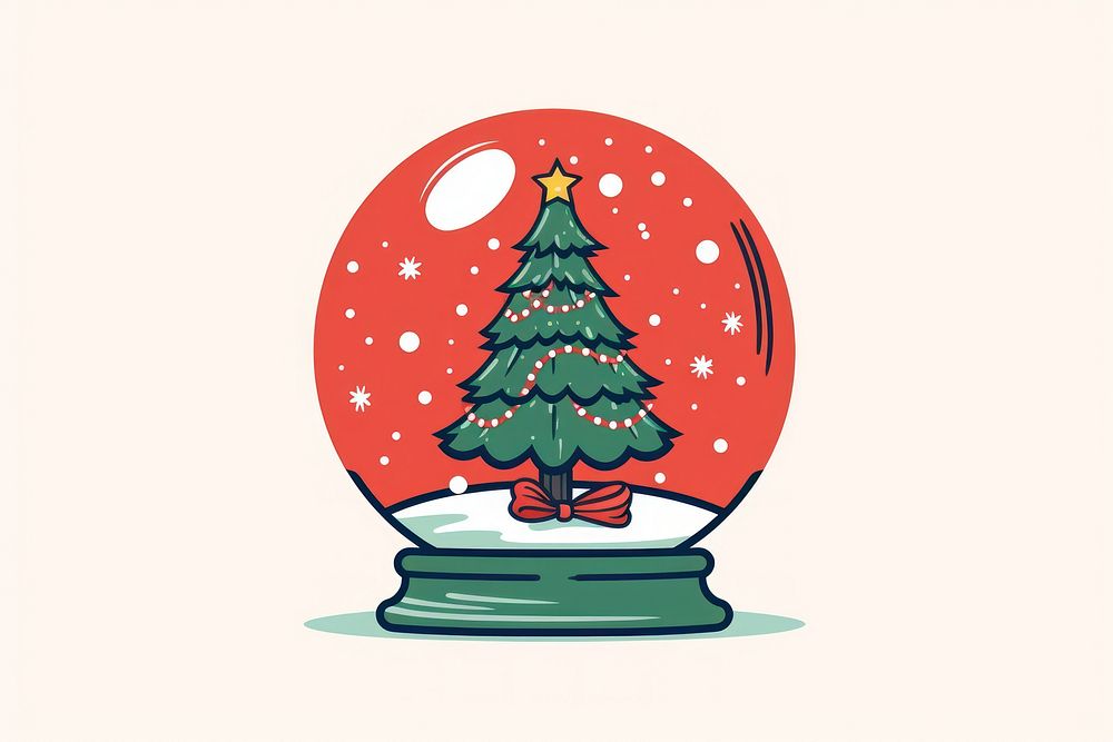 Chirstmas ball christmas cartoon plant. AI generated Image by rawpixel.