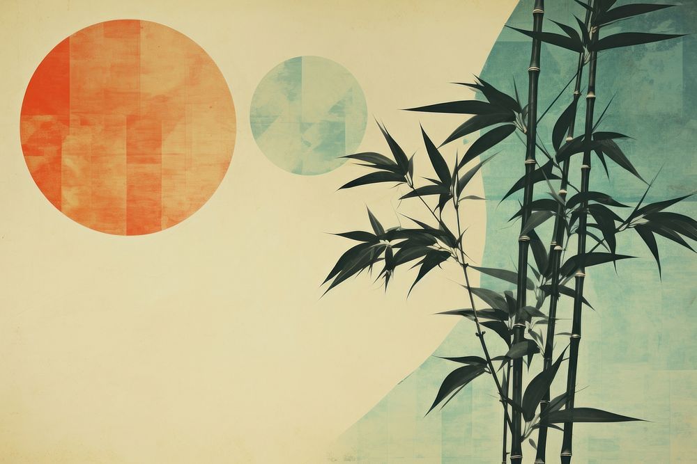 Bamboo tree plant art architecture. AI generated Image by rawpixel.