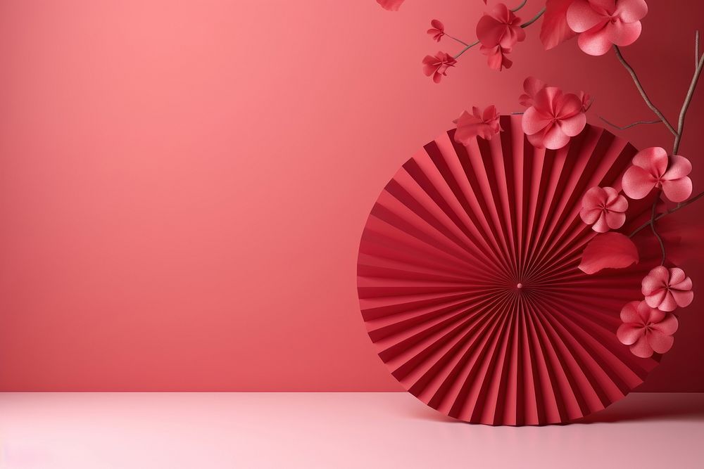 Chinese style background flower petal plant. AI generated Image by rawpixel.