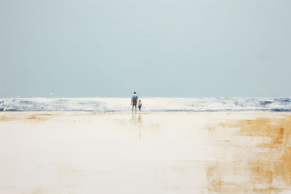 Beach outdoors horizon walking. AI generated Image by rawpixel.