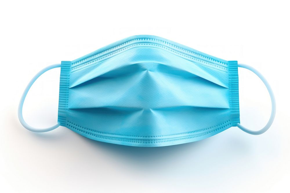 Blue medical mask white background accessories protection. AI generated Image by rawpixel.