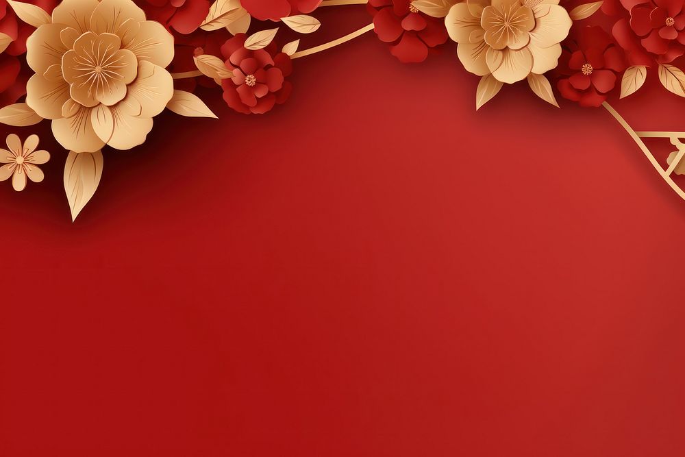 Chinese background backgrounds flower plant. AI generated Image by rawpixel.