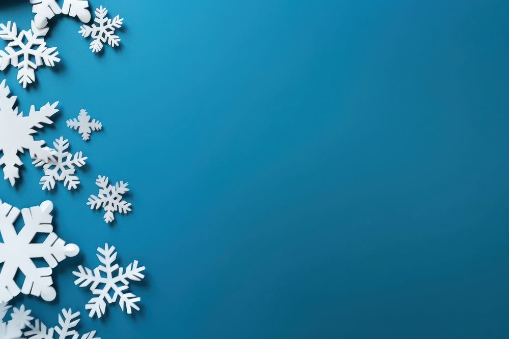 Christmas blue background snowflake backgrounds white. AI generated Image by rawpixel.