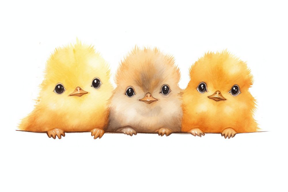 3 chicks animal mammal rodent. AI generated Image by rawpixel.