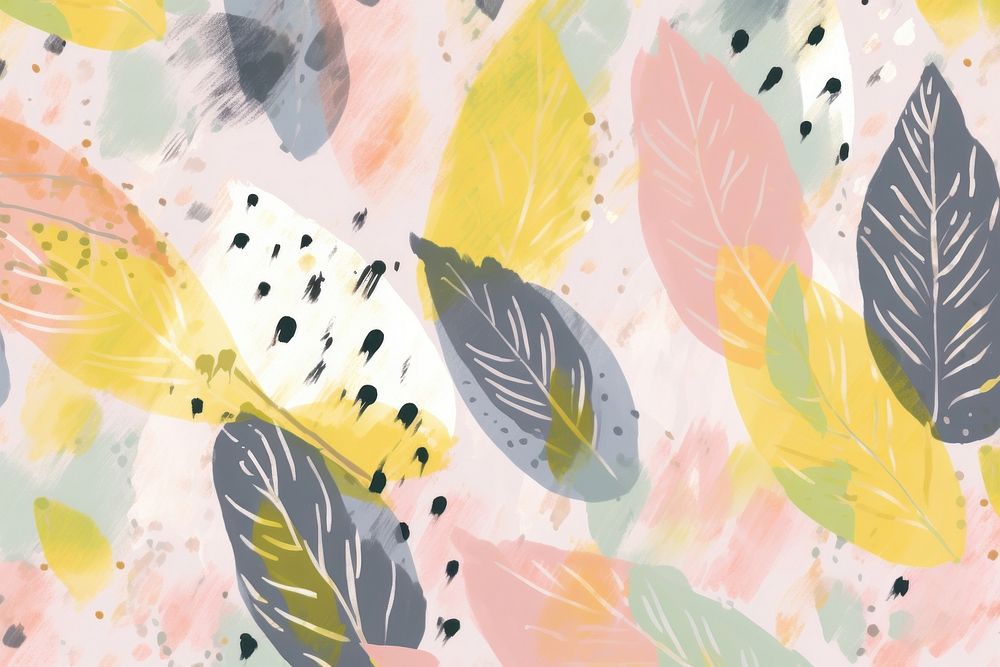 Leaves art abstract pattern. AI generated Image by rawpixel.