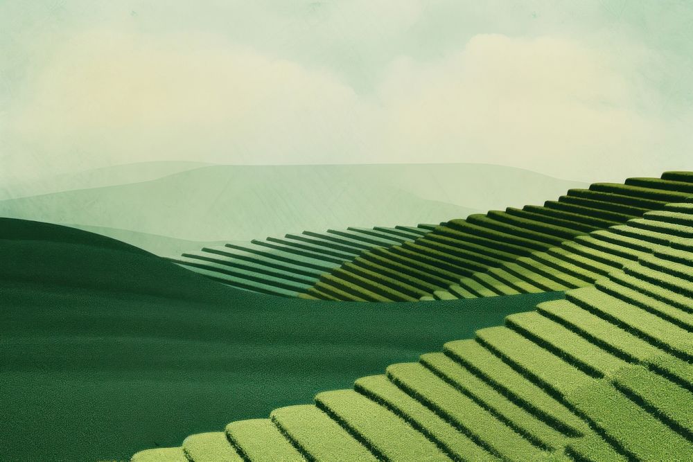 Green field agriculture landscape outdoors. AI generated Image by rawpixel.