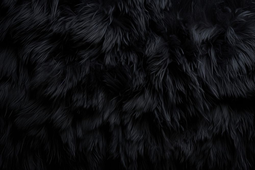 Black fluffy texture backgrounds monochrome darkness. AI generated Image by rawpixel.