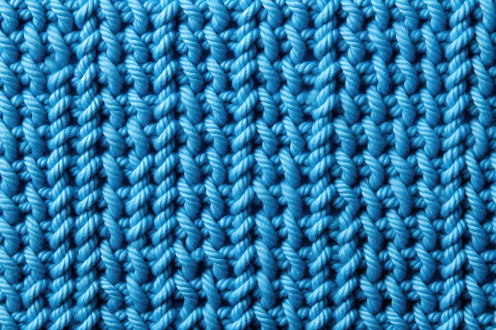 Blue Crochet Stitch texture crochet backgrounds repetition. AI generated Image by rawpixel.