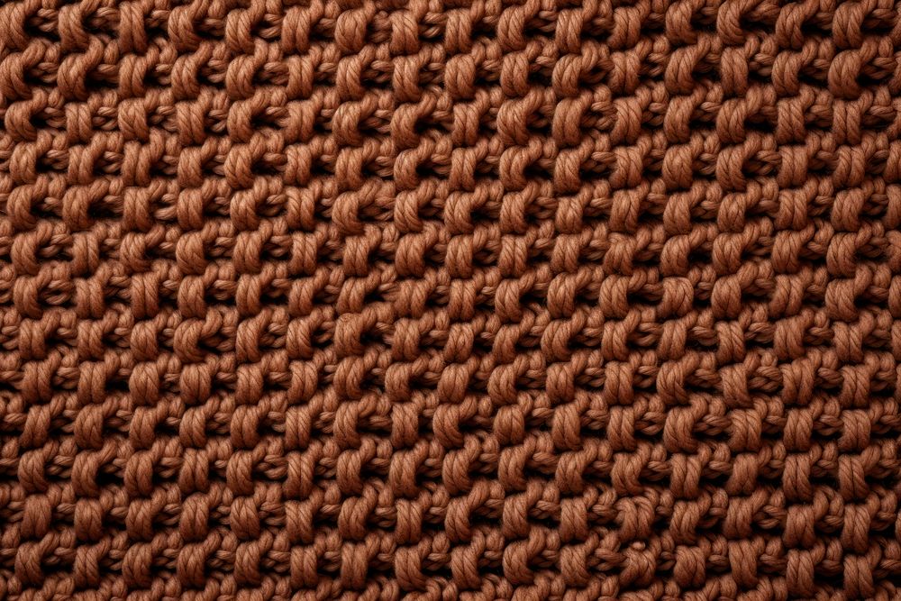 Brown Crochet Stitch texture crochet woven backgrounds. AI generated Image by rawpixel.