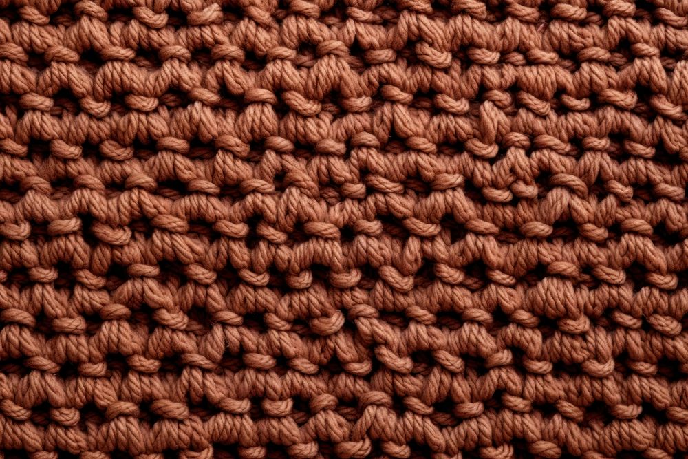 Brown Crochet Stitch texture crochet pattern woven. AI generated Image by rawpixel.