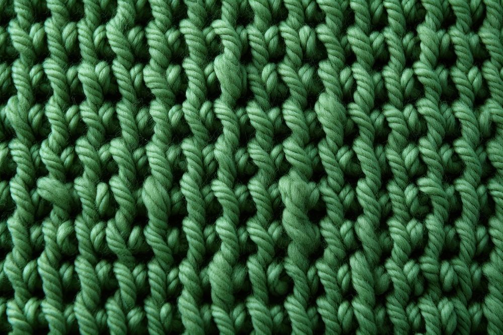 Green Crochet Stitch texture crochet pattern stitch. AI generated Image by rawpixel.