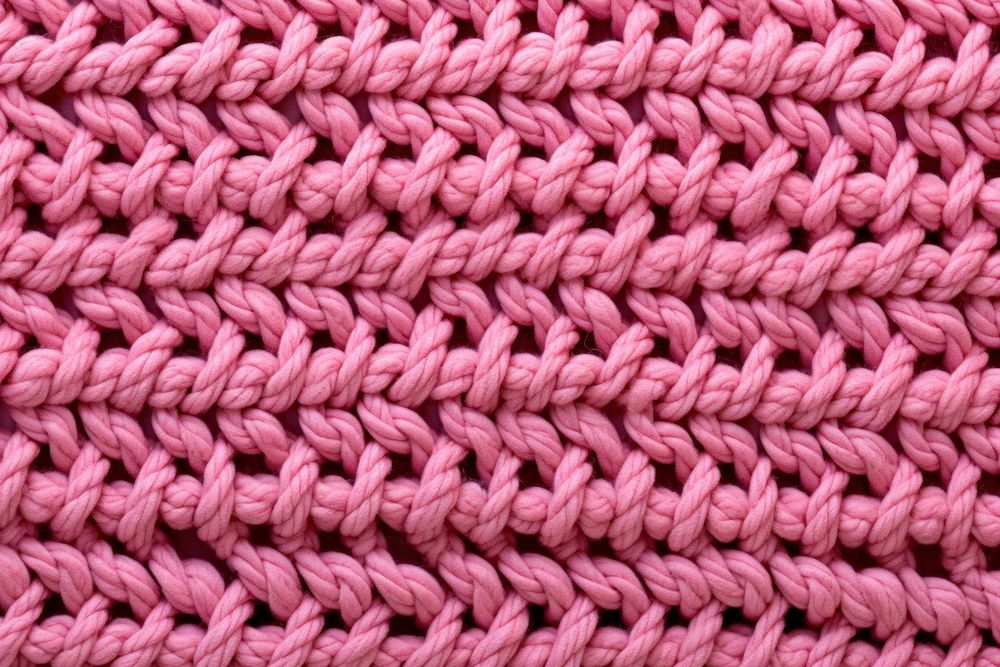 Pink Crochet Stitch texture crochet pattern stitch. AI generated Image by rawpixel.