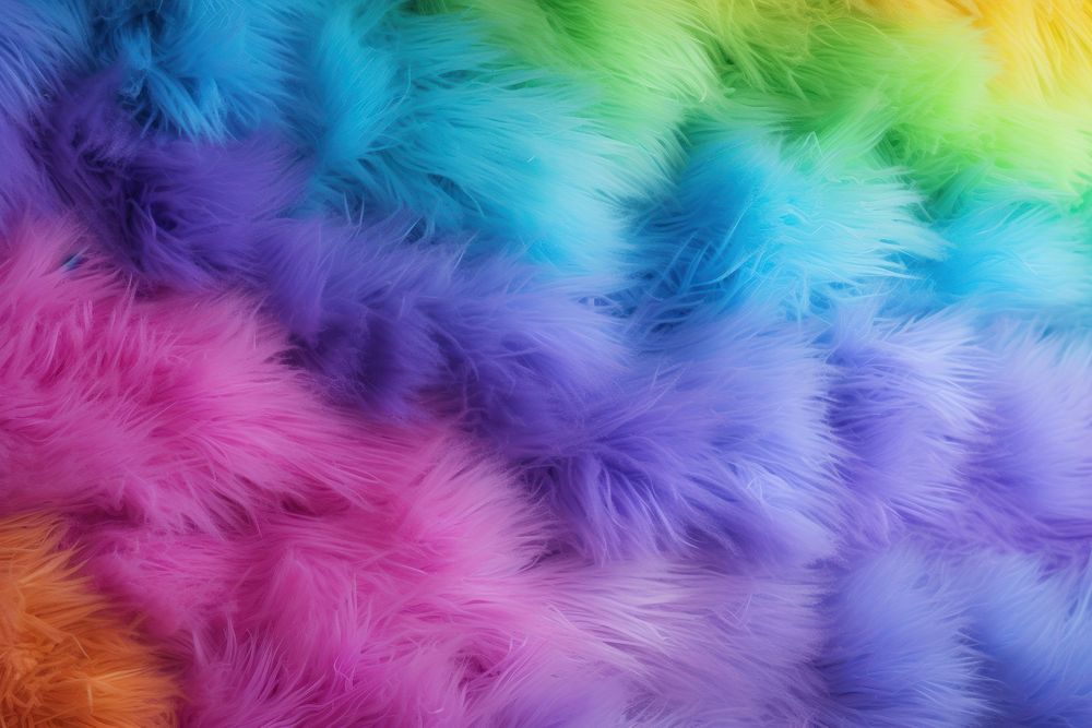 Rainbow fluffy texture fur backgrounds accessories. 