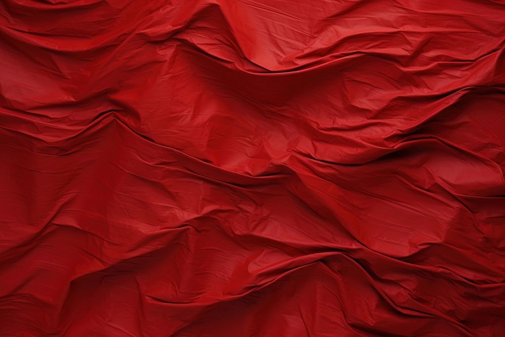 Red wrinkly texture backgrounds crumpled textured. AI generated Image by rawpixel.