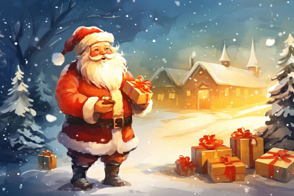 Chrismas illustration christmas illuminated celebration. AI generated Image by rawpixel.