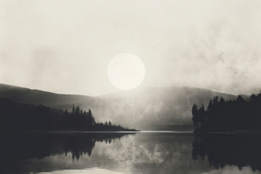 Lake landscape outdoors morning. AI generated Image by rawpixel.