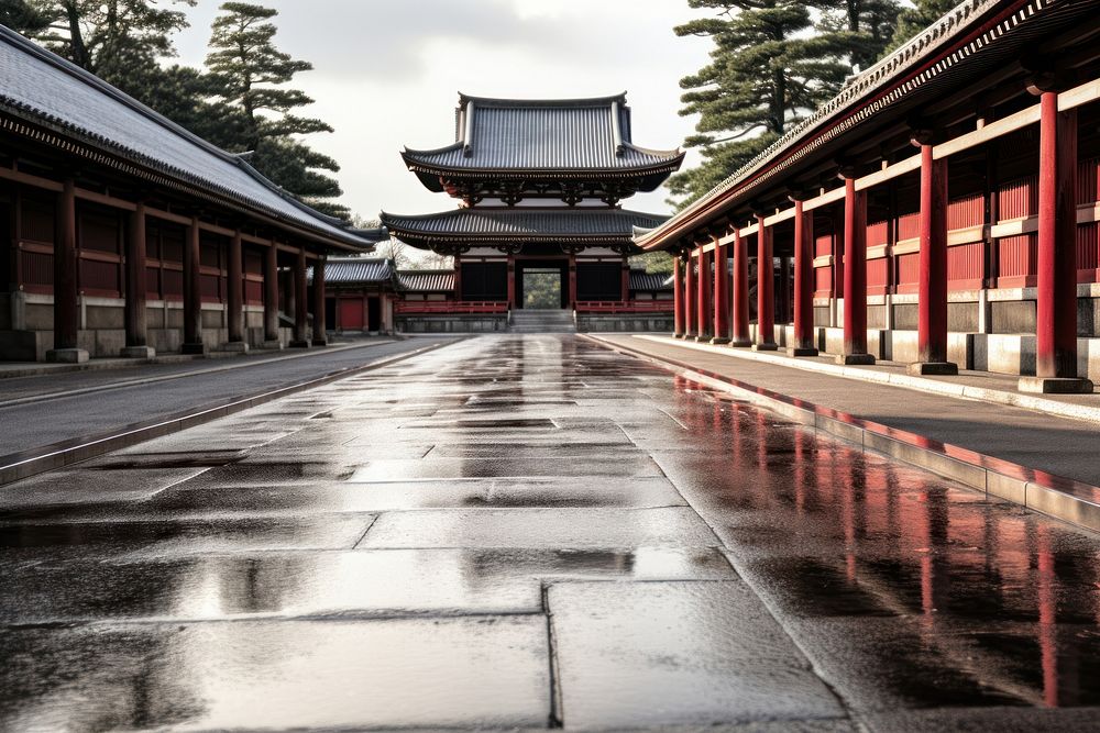 Kyoto temples architecture building spirituality. AI generated Image by rawpixel.