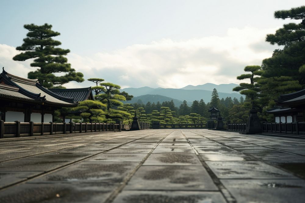 Kyoto temples architecture building outdoors. AI generated Image by rawpixel.