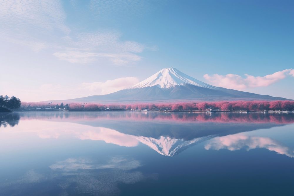 Mount Fuji landscape outdoors nature. AI generated Image by rawpixel.