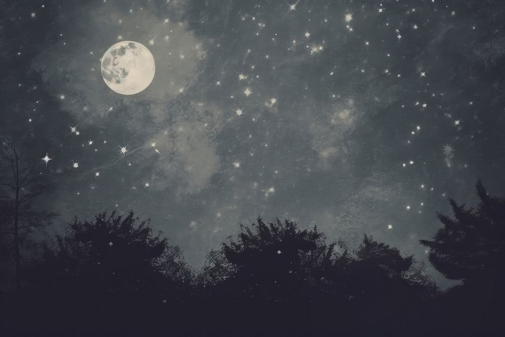 Moon dark night sky astronomy outdoors nature. AI generated Image by rawpixel.
